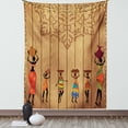 thumbnail image 1 of African Tapestry, Ancient African Girl Images on Vintage Wooden Texture Ethnic Female Fashion Art Concept, Wall Hanging for Bedroom Living Room Dorm Decor, 40W X 60L Inches, Multi, by Ambesonne, 1 of 5