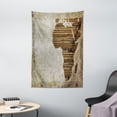 thumbnail image 1 of African Tapestry, Geography Theme Grunge Vintage Wooden Plank and Africa Map Digital Print, Wall Hanging for Bedroom Living Room Dorm Decor, 40W X 60L Inches, Tan Umber and Brown, by Ambesonne, 1 of 2