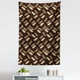 thumbnail image 1 of African Tapestry, Indigenous Abstract Shapes Cheetah Motif Jungle Animal Skin Motif, Fabric Wall Hanging Decor for Bedroom Living Room Dorm, 5 Sizes, Dark Maroon Beige Brown, by Ambesonne, 1 of 1