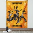 thumbnail image 1 of African Tapestry, Native African Dancer Figures with Poly Rhythm Total Body Articulations Design, Wall Hanging for Bedroom Living Room Dorm Decor, 40W X 60L Inches, Orange Black, by Ambesonne, 1 of 2