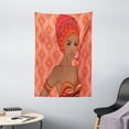 thumbnail image 1 of African Tapestry, Portrait of African Woman in Ethnic Dress Zulu Inspired Tribal Graphic Print, Wall Hanging for Bedroom Living Room Dorm Decor, 40W X 60L Inches, Scarlet Umber, by Ambesonne, 1 of 5