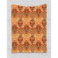 thumbnail image 1 of African Tapestry, Tribal Mask Motif with Ethnic Primitive Figures Spiritual Ritual Design, Wall Hanging for Bedroom Living Room Dorm Decor, 40W X 60L Inches, Sand Brown Red Orange, by Ambesonne, 1 of 1