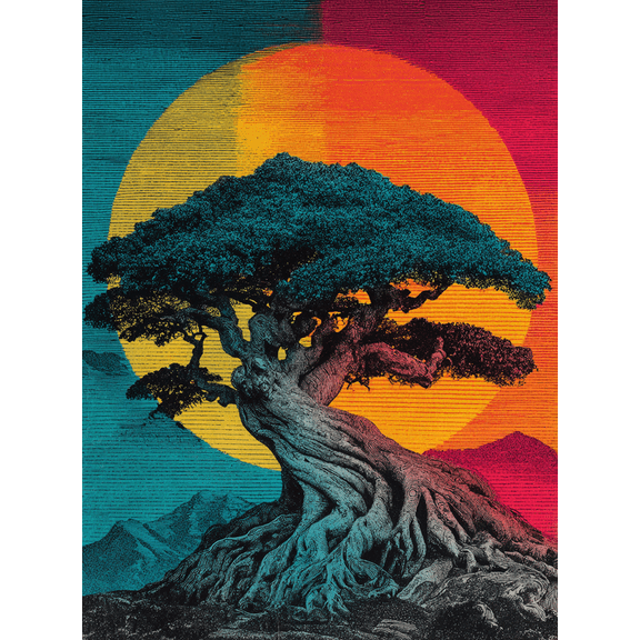 African Tree Of Life Canvas Print, Rasta Bob Marley Reggae Symbol Wedding Gift Home Living Room Wall Decor Art