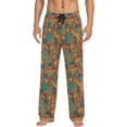 thumbnail image 1 of African Triangle Elements Men's Pajama Pants, Soft and Comfortable Lounge Sleep Bottoms with Pockets, Men's Sleepwear with Custom Print, XX-Large, 1 of 7