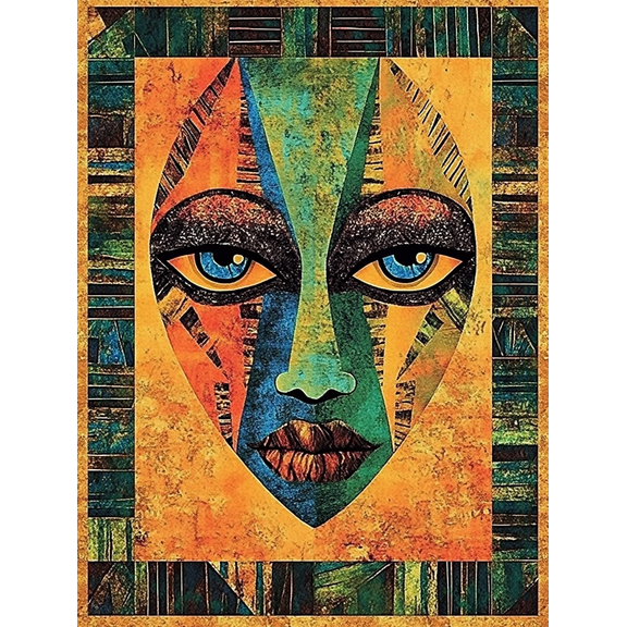 African Tribal Mask Canvas Wall Art Suitable for Living Room Bedroom Office Dining Room and Hallway Decoration.