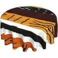 thumbnail image 1 of African Tribe Kente Round Tablecloth Thicken Desk Cloth Washable Table Cover Table Cloth for Kitchen Daily Dinning Party Tabletop Decor 60 Inch, 1 of 6