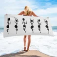 thumbnail image 1 of African Tribes Ethnic Women Soft Quick-drying Bath Towels Outdoor Seaside Round Beach Towel Microfiber Face Towel, 1 of 4