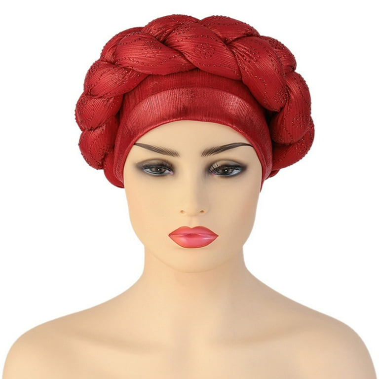 African Turban for Women Head Wrap Headscarf Head Scarf Braid Hair Cover  Hat Braid Bonnets Headwraps for Black Women Hair Turbans Fashion Turban  Head