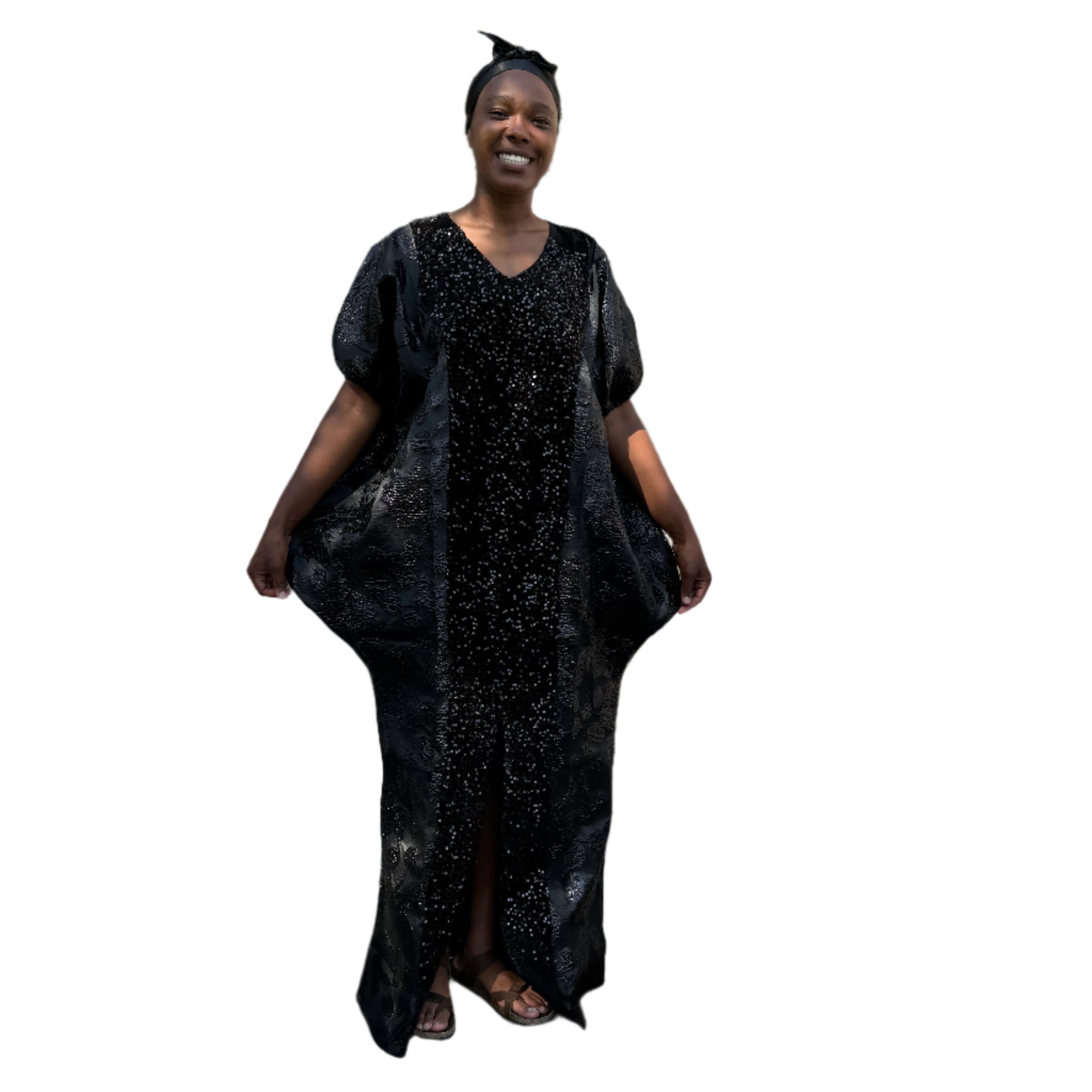 black boubou dress Adiré Silk Boubou Caftan Burgundy Black