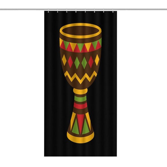 African Unity Cup Print Shower Curtain,Cloth Fabric Waterproof Polyester Bathroom Home Decor Set with Hooks
