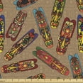 thumbnail image 1 of Ambesonne African Fabric by the Yard Upholstery, Bakongo Totem, 1 Yard, Multicolor, 1 of 5