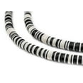 thumbnail image 1 of The Bead Chest African Vinyl Beads, Ghana Vulcanite Crafts Supplies for DIY Jewelry Making, Necklaces, Bracelets (6mm, Black & White), 1 of 4