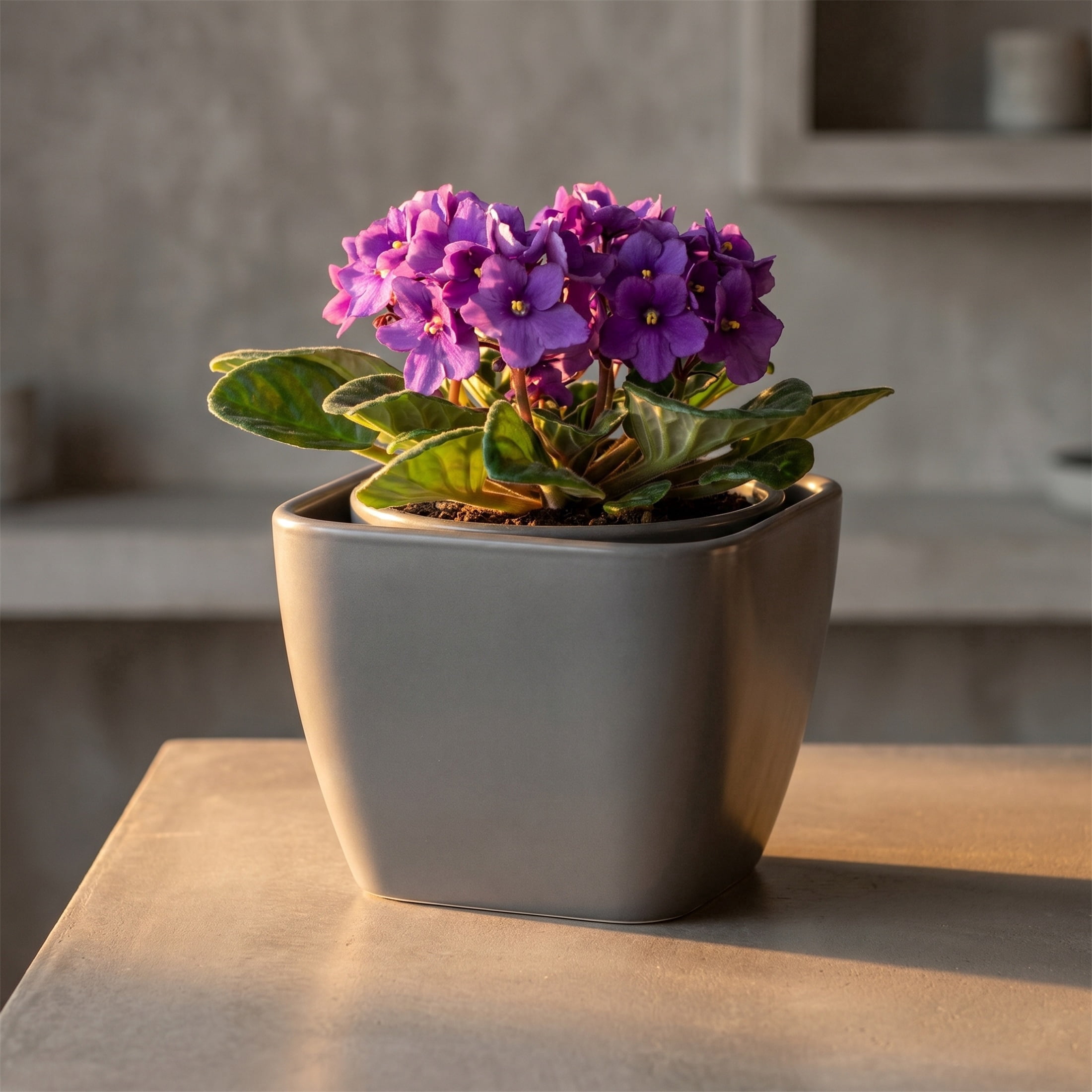 EFISPSS 8 inch self-watering african violet pot  ceramic plant pot with  absorbent inner pot for flowers, flower pot indoor, 1 Ct - Walmart.com