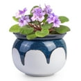 thumbnail image 1 of EFISPSS 6" Self-Watering Ceramic African Violet Pots – Blue Gradient | Minimalist Home Decor, 1 of 13