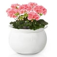 thumbnail image 1 of EFISPSS 6" Self-Watering Ceramic African Violet Pots – White Gradient | Minimalist Home Decor, 1 of 13