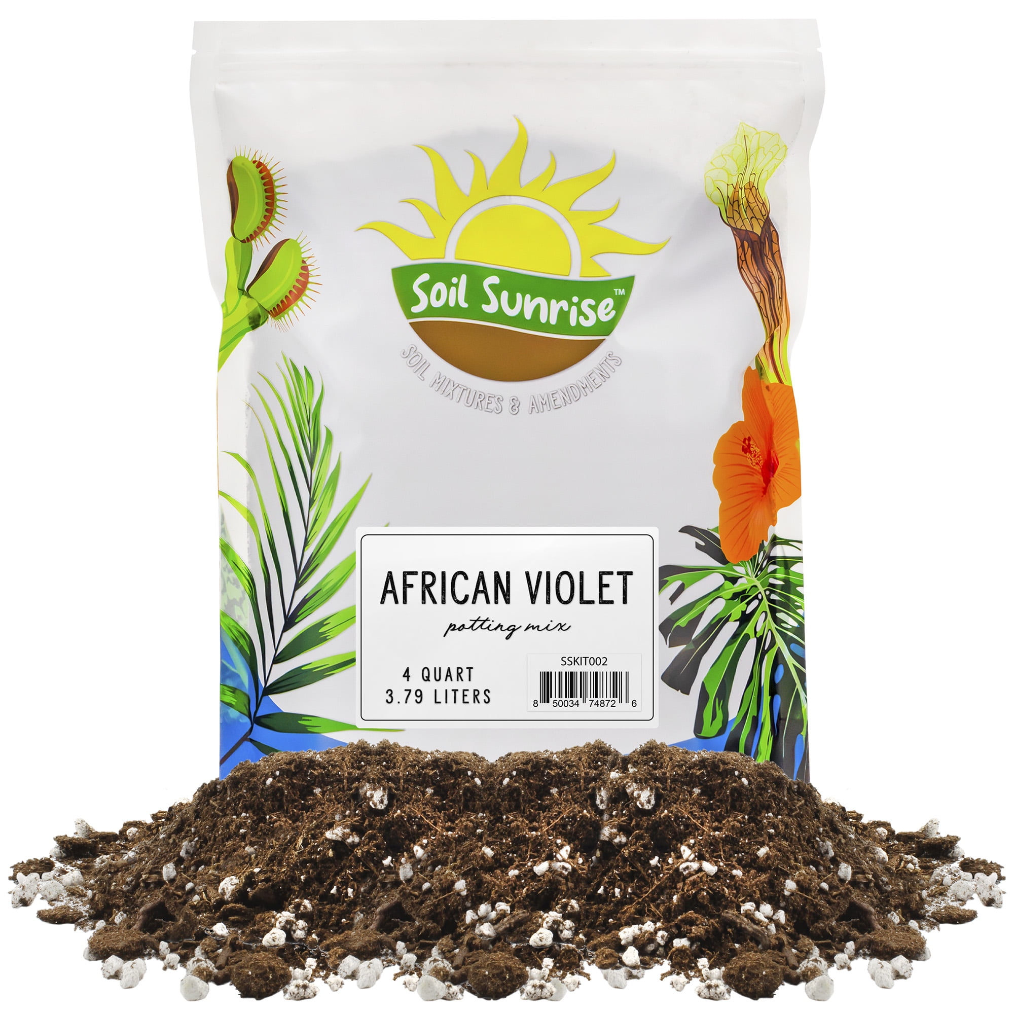 Soil Sunrise Organic Houseplant African Violet Potting Soil Mix (4 ...