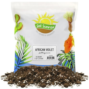 African Violet Potting Soil Mix (8 Quarts), Custom Hand Blended soil Additive for Indoor Plants