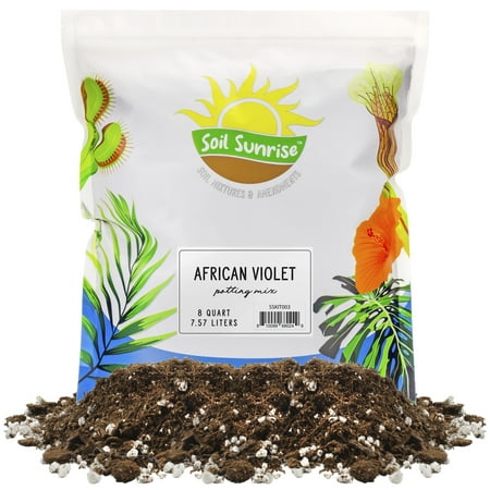 African Violet Potting Soil Mix (8 Quarts), Custom Hand Blended soil Additive for Indoor Plants