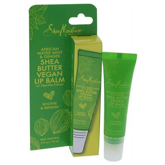 African Water Mint & Ginger Shea Butter Lip Balm by Shea Moisture for Unisex - 0.5 oz Lip Balm