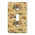 thumbnail image 1 of African Waterhole Animals Elephant Zebra Rhino Pattern Plastic Wall Decor Toggle Light Switch Plate Cover, 1 of 4