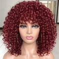 thumbnail image 1 of African Wavelet Hair Peruvian Curly Human Hair Wig Adjustable Curly Wigs for Women, 1 of 1