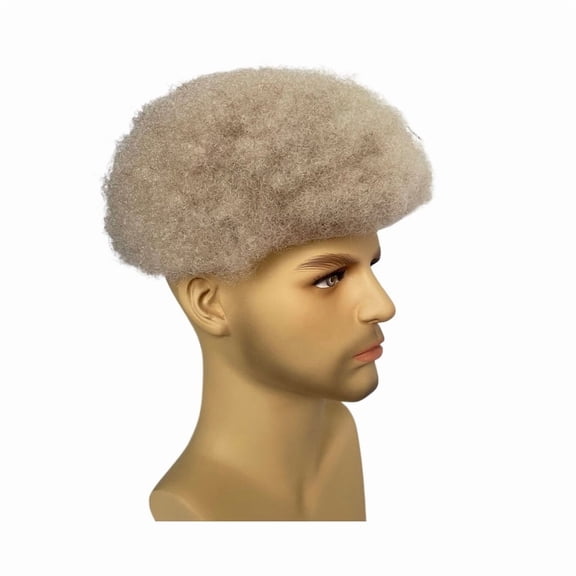 African Wavy Hair Wig for Men - Curly Black Full Lace Wig for Natural Style and Comfort