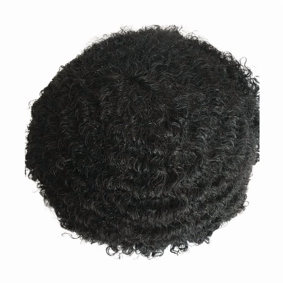 African Wavy Hair Wigs for Men - Curly Black Hair Full Lace Hair Wigs, Smooth and Comfortable Fit