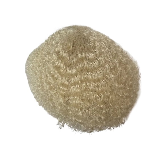 African Wavy Men's Hair Wig 6 Inch Full Lace Natural Look Realistic Texture Lightweight Breathable Daily Wear