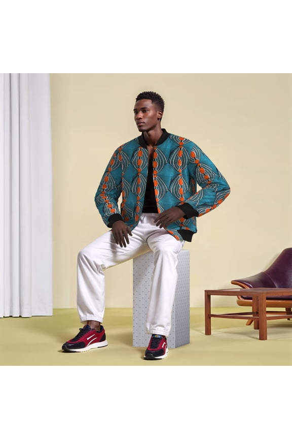 African Wax Print Jacket for Men Autumn and Winter Thick Warm Ankara Jacket Unisex Men Women