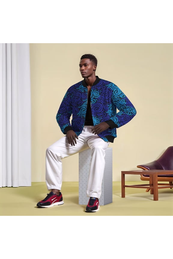 African Wax Print Jacket for Men Autumn and Winter Thick Warm Ankara Jacket Unisex Men Women