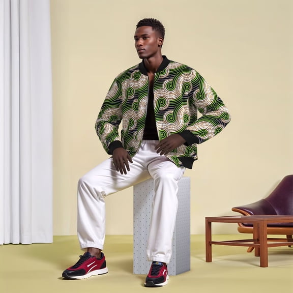 African Wax Print Jacket for Men Autumn and Winter Thick Warm Ankara Jacket Unisex Men Women