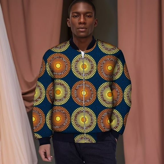 African Wax Printed Cotton winter Jacket for men and women Ankara Padded jacket coat tops