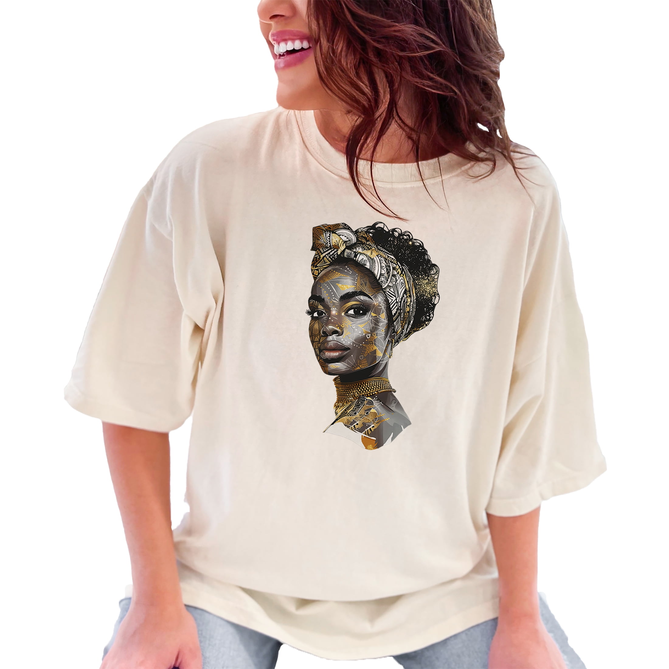 Black Colour T-shirt - BcMayann Løs T-shirt i Exotic Strib