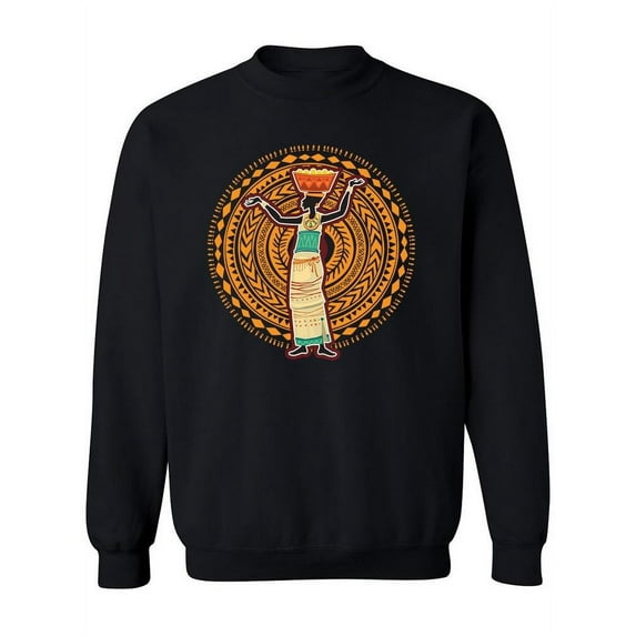 African Woman Cave Painting Sweatshirt Women -Image by Shutterstock, Female XX-Large