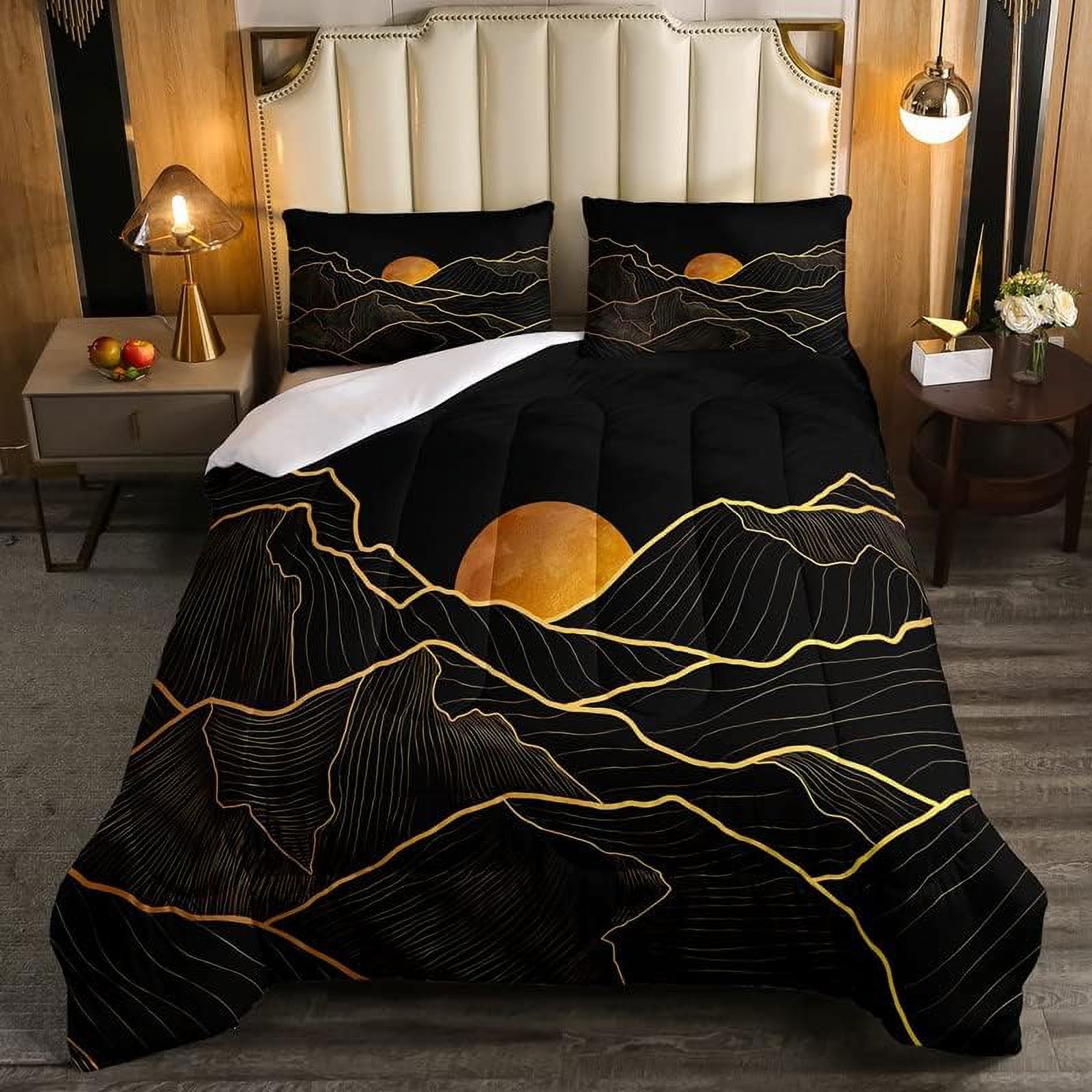 African Woman Comforter Set Red Green Gold Sexy Kiss Lipstick Bedding