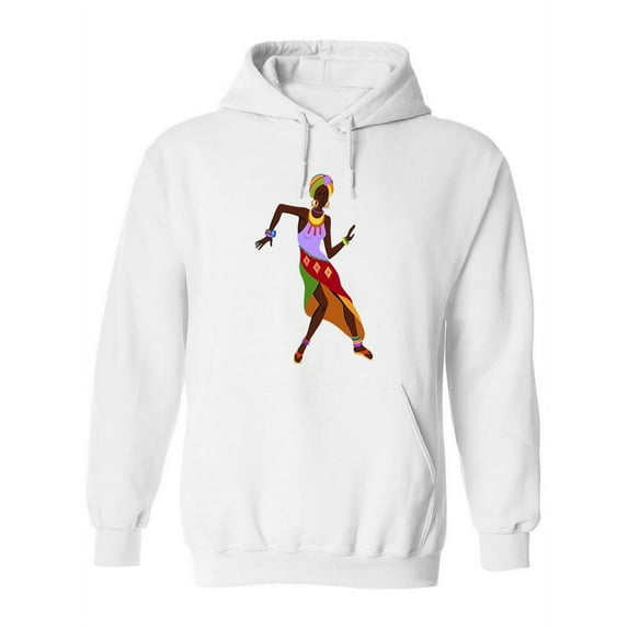 African Woman Dancing Hoodie Women -Image by Shutterstock, Female XX-Large