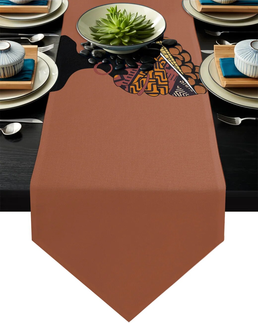 African Woman Ethnic Table Runners For Wedding Party Decoration Modern