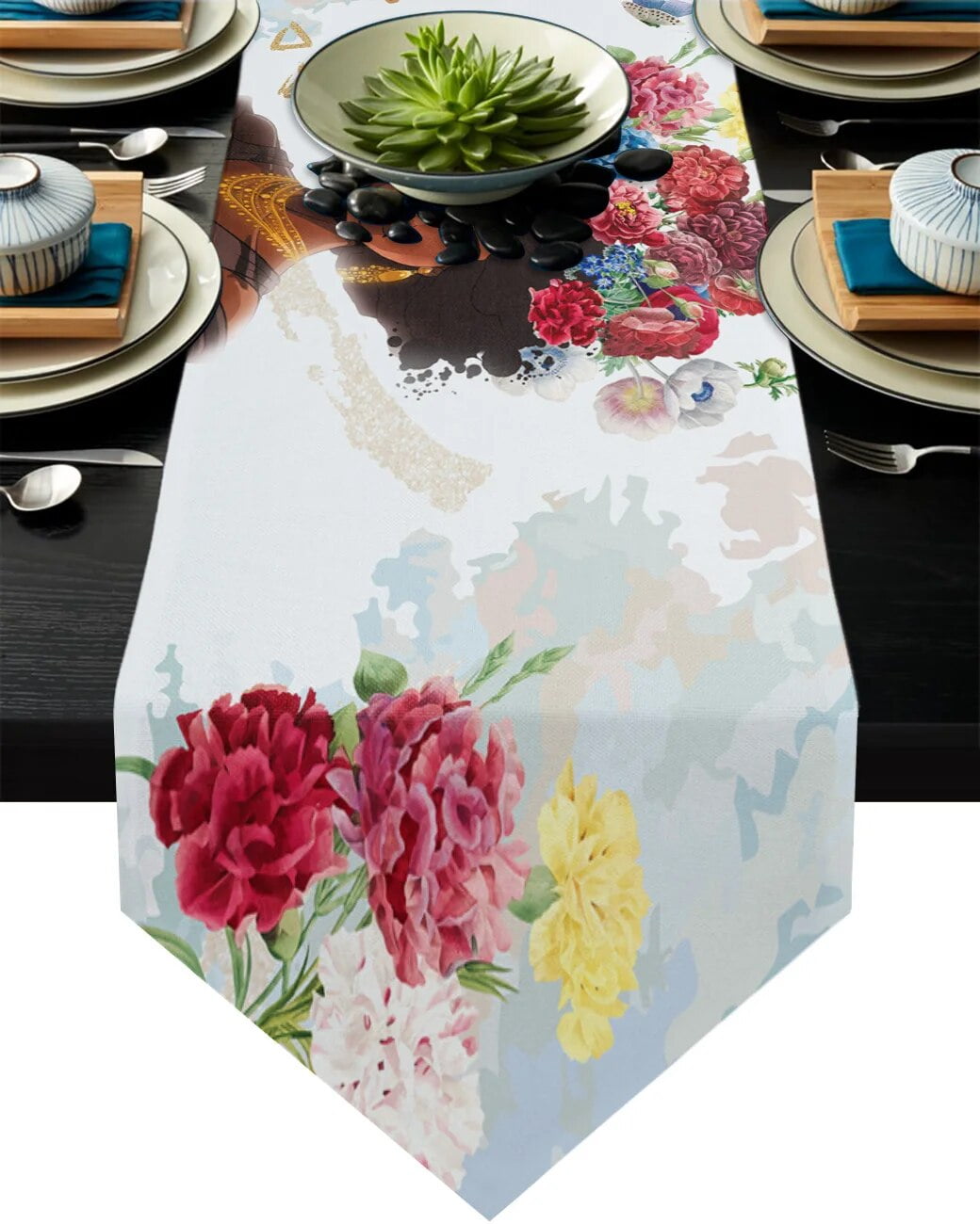 African Woman Ethnic Table Runners For Wedding Party Decoration Modern