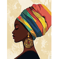 thumbnail image 1 of African Woman Portrait Decorative Painting/Canvas Art， Suitable for Living Room， Bedroom， Office， Dining Room， Study Room， Hallway， Apartment， Hotel， Cafe， Bar Decoration., 1 of 8