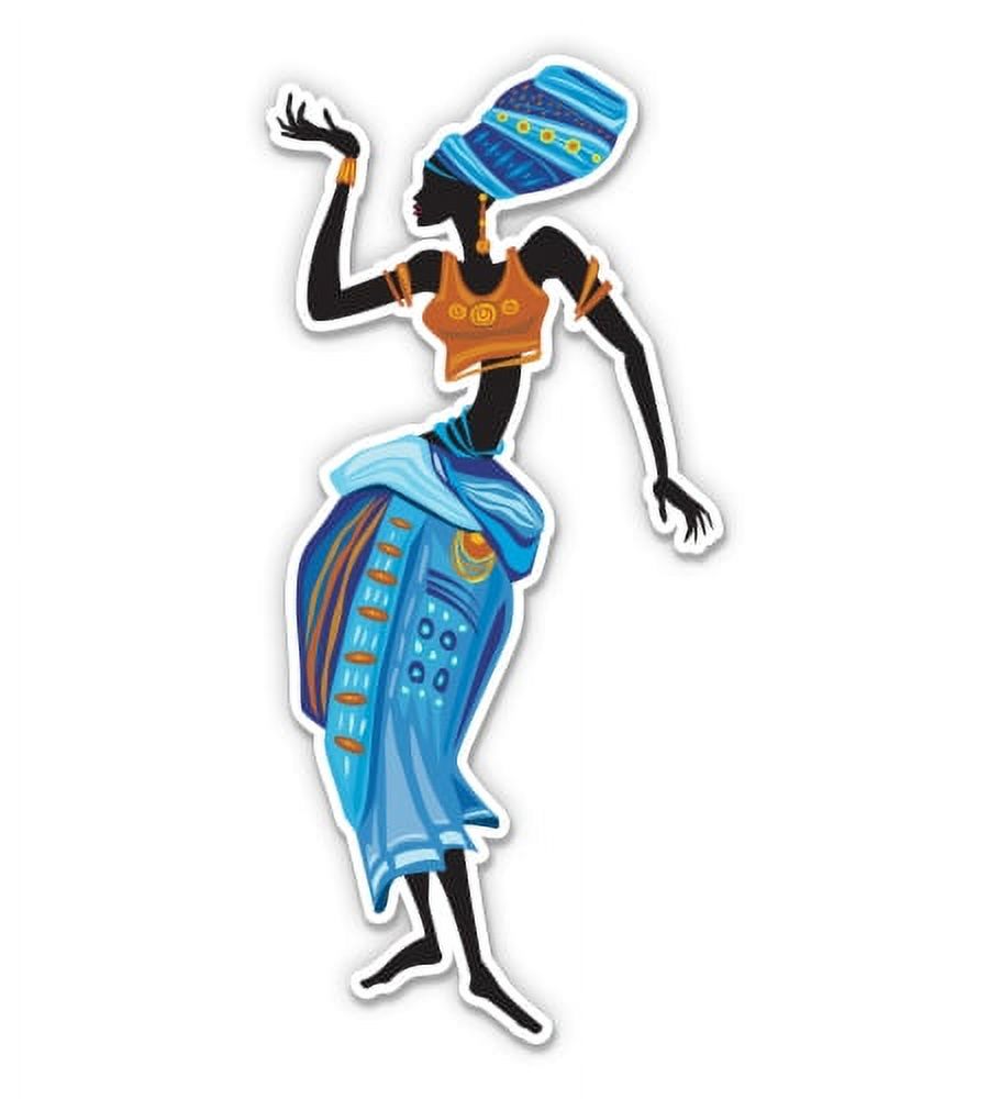 African Women Beautiful Vinyl Stickers - Set Of 4 Waterproof Decals For Car, Laptop, IPad & Windows