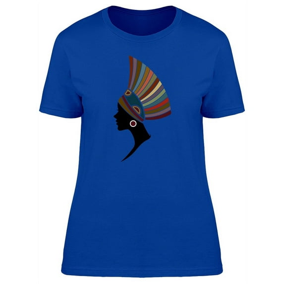 African Woman With Tribal Hat T-Shirt Women -Image by Shutterstock, Female Large