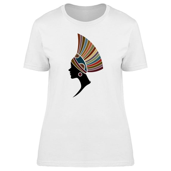 African Woman With Tribal Hat T-Shirt Women -Image by Shutterstock, Female Small