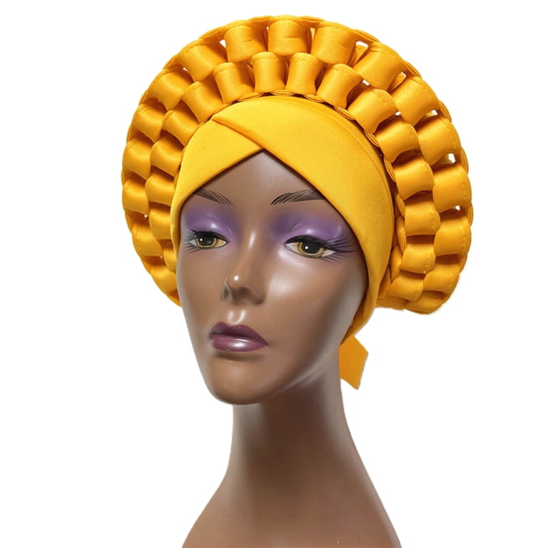African Women Auto Gele African Head Tie ASO Oke Head Wrap  display picture 1