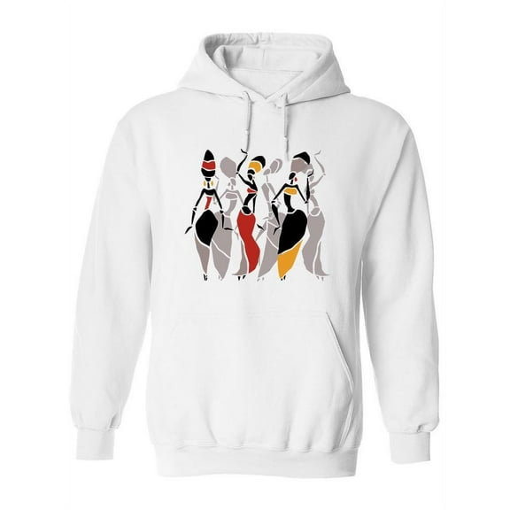 African Women Dancers Sketch Hoodie Women -Image by Shutterstock, Female Small