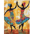 thumbnail image 1 of African Women Dancing Decorative Painting/Canvas Art， Suitable for Decorating Living Room， Bedroom， Dining Room， Office， Hallway， Study Room， Kitchen， Bar， Hotel， Restaurant， Apartment., 1 of 8