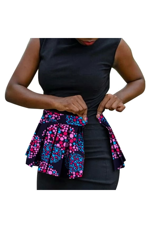 African Women Mini Skirt Ankara Dashiki High Waist Ladies Clothing wyb777