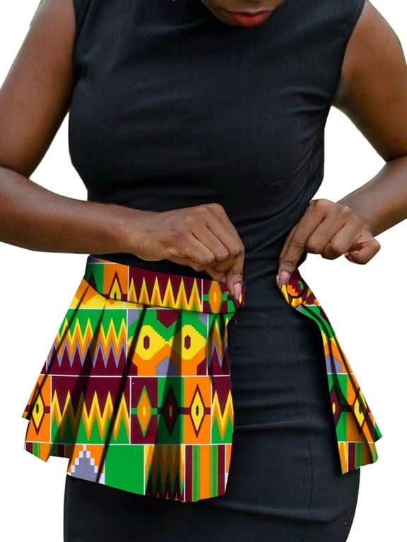 African Women Mini Skirt Ankara Dashiki High Waist Ladies Clothing wyb777