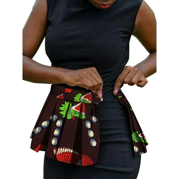 African Women Mini Skirt Ankara Dashiki High Waist Ladies Clothing wyb777
