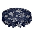 thumbnail image 1 of Christmas Farm Garland Stripes Round Tablecloth Waterproof Wedding Decor Table Cover Christmas Party Decorative Tablecloth, 1 of 7