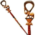 thumbnail image 1 of African Wood Decorative Walking Stick (Hand Made in Kenya), 1 of 4